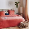 Parure de lit en gaze de coton biologique rose 240x220