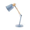 Bureaulamp van blauw metaal