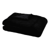 Plaid in simil pelliccia nera, 150x180 cm