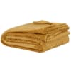 Plaid Losange In Flanella Giallo Senape: Coperta Morbida 125x150cm Per Divano E Letto - 2