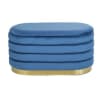 Pouf contenitore in velluto blu