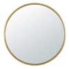 Ronde spiegel van goudkleurig metaal D 159 cm