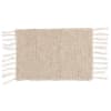 Salvamanteles de yute y algodón en beige 33 x 48