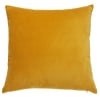 Almofada em veludo amarelo-mostarda 45x45