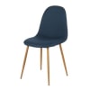 Sedia scandinava blue jeans e metallo effetto rovere