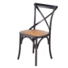 Silla de cafetería de ratán y abedul negro
