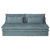 Sofá cama de 2/3 plazas en azul pato