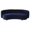 Sofá de 3/4 plazas de terciopelo azul oscuro