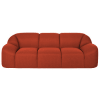 Sofá de 3 plazas tejido color ladrillo