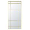 Specchio in metallo dorato 90 cm x 190 cm
