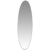 Specchio ovale in metallo dorato 46x150 cm