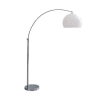 Lámpara de pie de metal cromado y plástico blanco Al.209 cm SPHÈRE