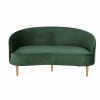 2/3-Sitzer-Sofa mit grünem Samtbezug