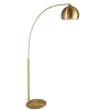 Stehlampe aus goldfarbenem Metall H.206cm