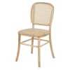 Stuhl aus Eschenholz und Rattangeflecht