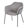 Stuhl aus grauem und schwarzem Metall