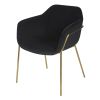 Stuhl mit schwarzem Samtbezug und goldfarbenem Metall, OEKO-TEX®-zertifiziert