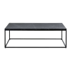 Table basse en marbre noir et métal noir L110