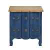 Table de chevet 2 tiroirs bleue