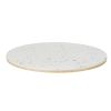 Tablero de mesa profesional redondo de plástico reciclado Le Pavé® con efecto terrazo, 2 personas, D. 70