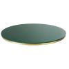 Tampo de mesa profissional de vidro verde para 2/4 pessoas diâmetro 70
