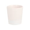 Tasse aus rosa und weißem Steingut