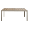 Tavolo da giardino estensibile in alluminio effetto legno e grigio talpa per 6/10 persone 185/280 cm