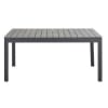 Tavolo da giardino estensibile in alluminio effetto legno grigio chiaro e grigio antracite per 6/8 persone