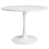 Tavolo rotondo bianco per sala da pranzo L.100 cm