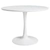 Tavolo rotondo bianco per sala da pranzo L.100 cm