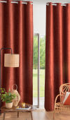 Tenda Con Occhielli Douceur D'Intérieur 140x260 Cm, Jacquard Cappuccino, Con 8 Occhielli - 5