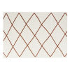Teppich aus Polypropylen mit geometrischem Muster, ecrufarben und terrakotta, 140x200cm