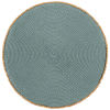Tovaglietta rotonda in carta verde e dorata Ø 38 cm