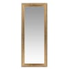 Miroir rectangulaire à moulures en bois de paulownia doré 59x145
