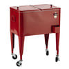 Vintage-Kühlbox auf Rollen FRESH aus Metall, H 77 cm, rot