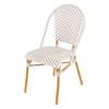 White/Beige Woven Resin Professional Garden Chair H88