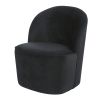 Zwarte fluwelen fauteuil voor professioneel gebruik