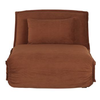 Hallen - 1-Sitzer-Sofa Clic-Clac mit orangebraunem Kordsamtbezug