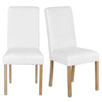 Margaux - 2 chaises à housser en pin blanchi