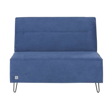 Lyanna Business - 2-Sitzer-Angeschlossenes-Bank für die gewerbliche Nutzung, blau