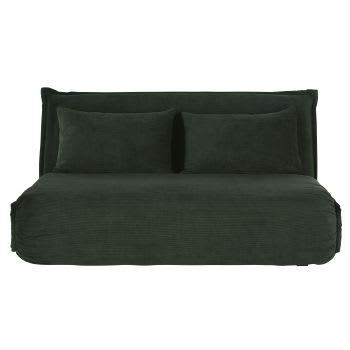 Hallen - 2-Sitzer-Sofa Clic-Clac mit grünem Kordsamtbezug