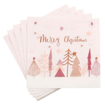 Set of 4 - 20 Forest Print Paper Napkins