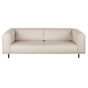 3/4-Sitzer-Sofa aus recyceltem Polyester, beige