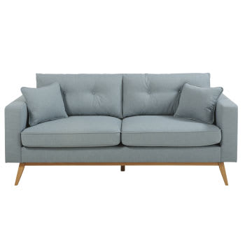 Brooke - 3/4-Sitzer-Sofa im skandinavischen Stil, eisblau