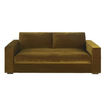 Jekill - 3/4-Sitzer-Sofa mit bronzefarbenem Samtbezug
