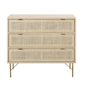 Solstice - 3-Drawer Woven Rattan Chest of Drawers