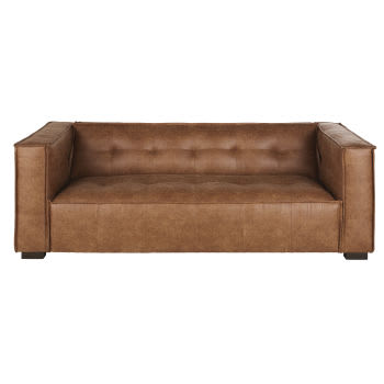 3-Sitzer-Sofa mit beschichtetem Stoffbezug, kamelfarben