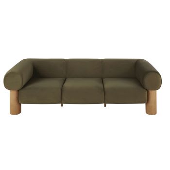 Phoenix - 3-Sitzer-Sofa mit grünem Samtbezug