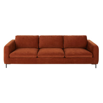 City - 3-Sitzer-Sofa, orangebraun