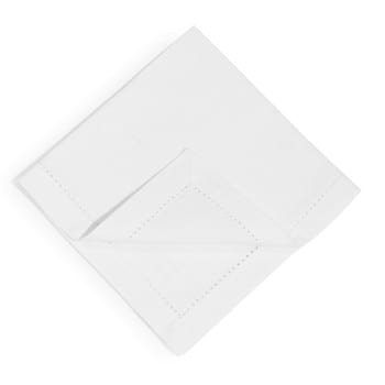4 off-white cotton serviettes 40 x 40 cm